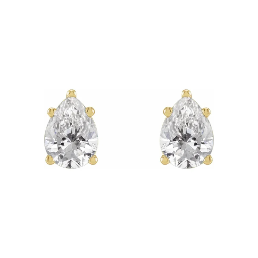 Pear-Shaped Lab-Grown Diamond Earrings