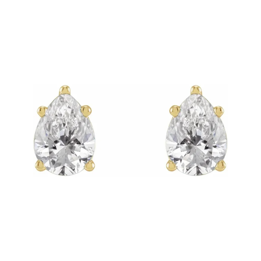 Pear-Shaped Lab-Grown Diamond Earrings