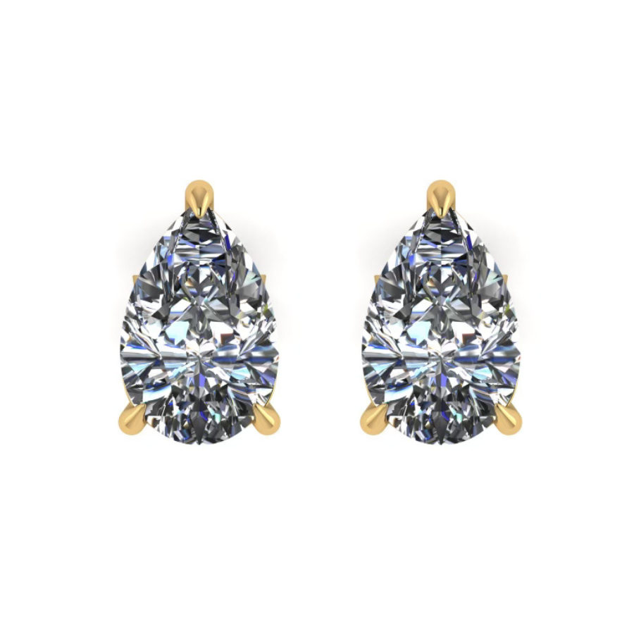 4CT Pear-Shaped Lab-Grown Diamond Studs