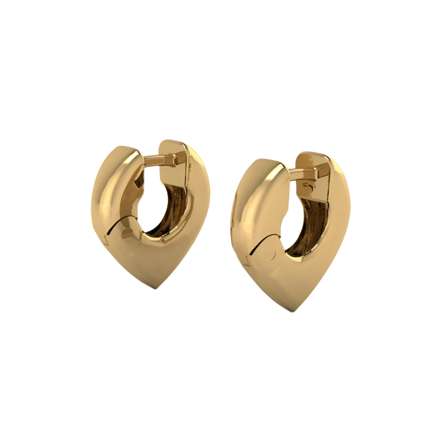 Ashley Heart Huggie Earrings