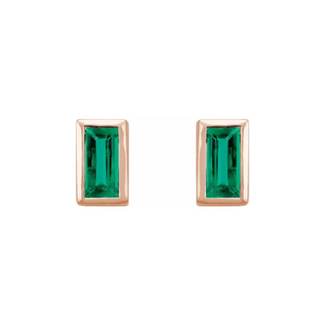 SAMPLE Emerald Baguette Earrings