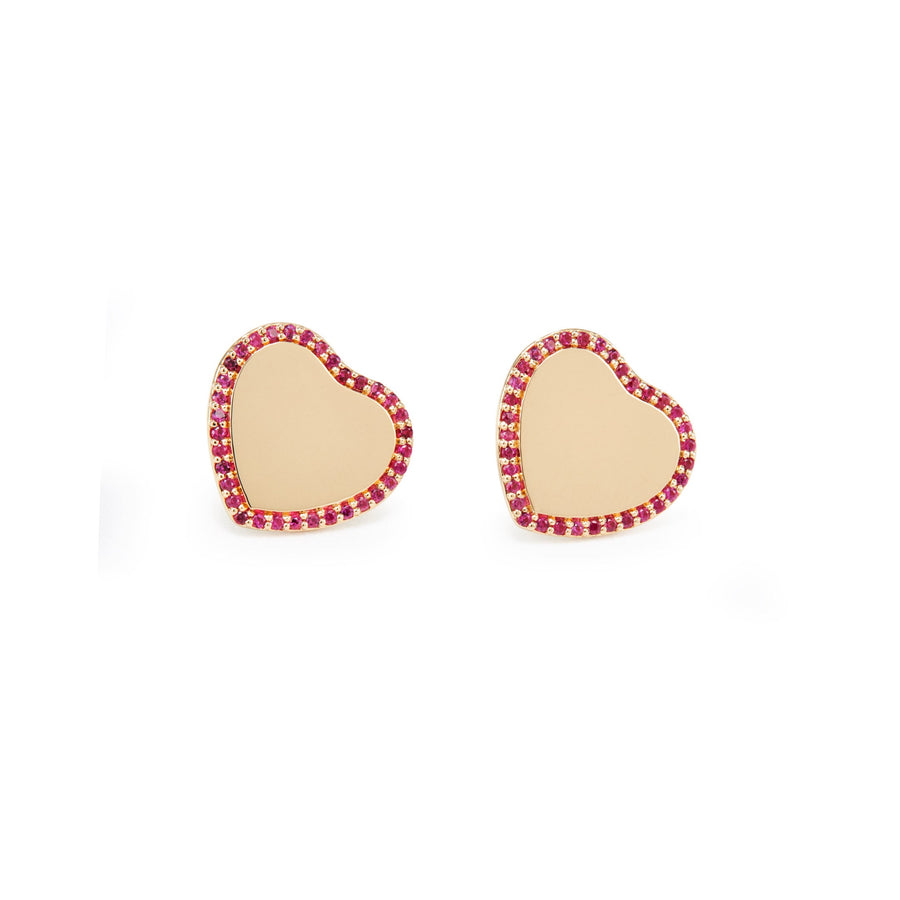 Dolce Amore Tu Es Belle Ruby Stud Earrings - Dolce Amore Heirlooms, LLC - Earrings
