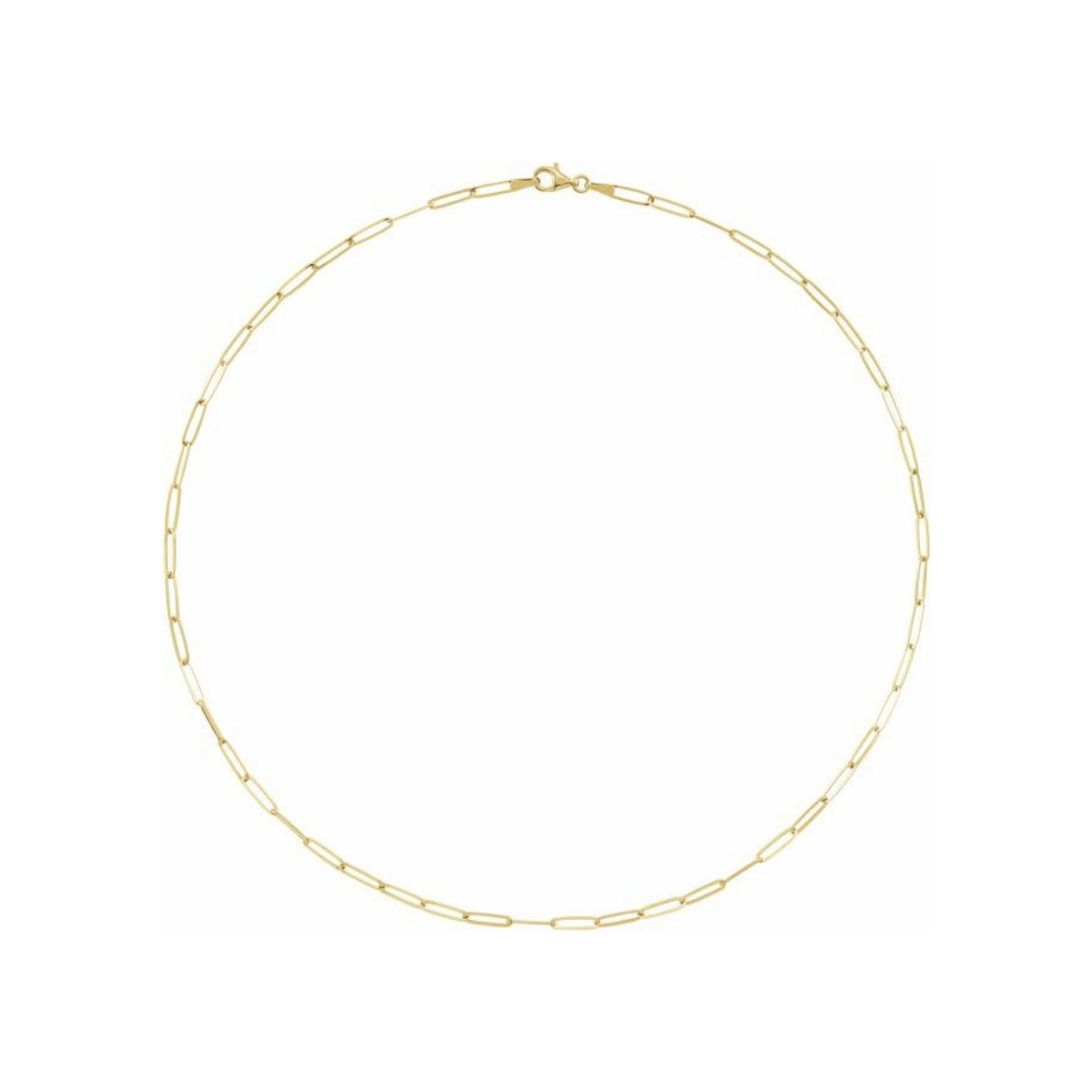 Elongated Flat Link Necklace