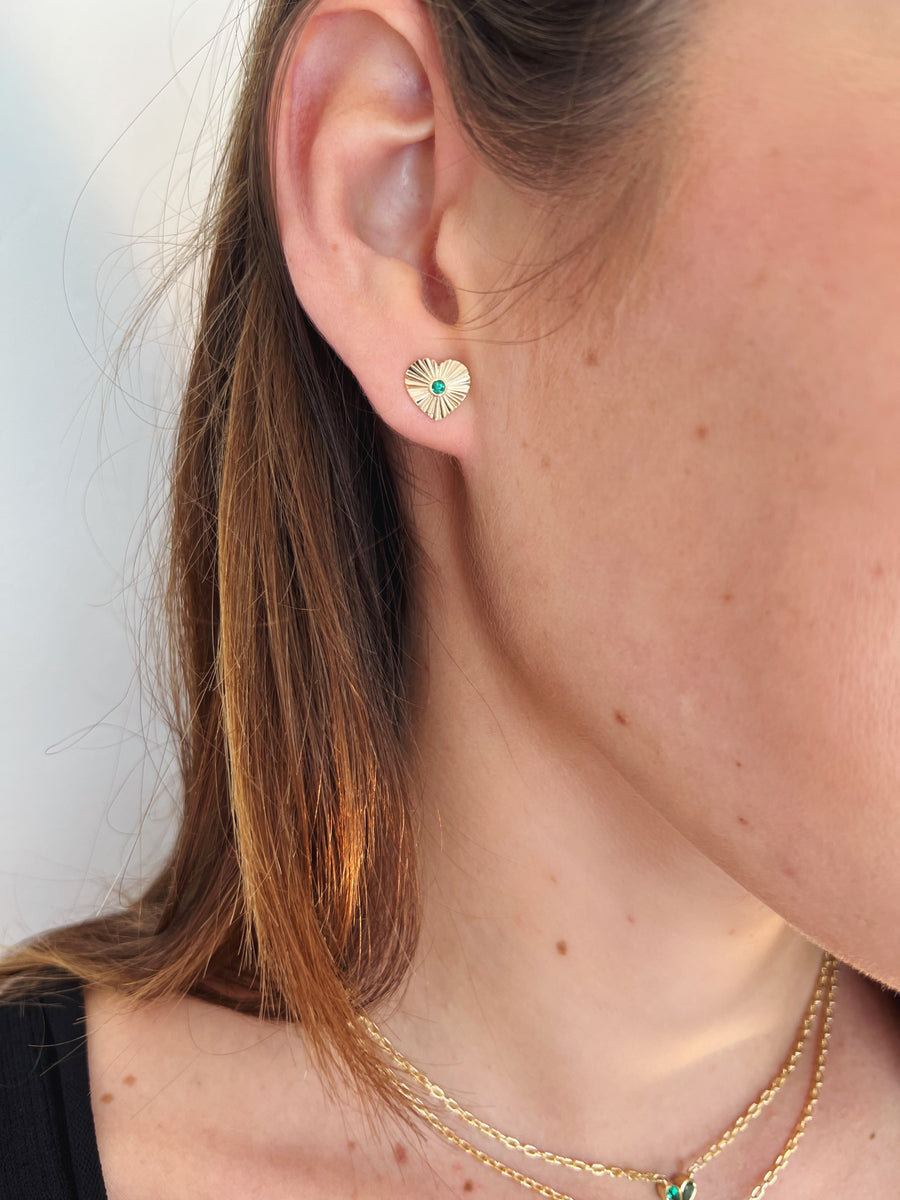 Luna Piccolini Stud Earrings - Dolce Amore Heirlooms, LLC - Earrings