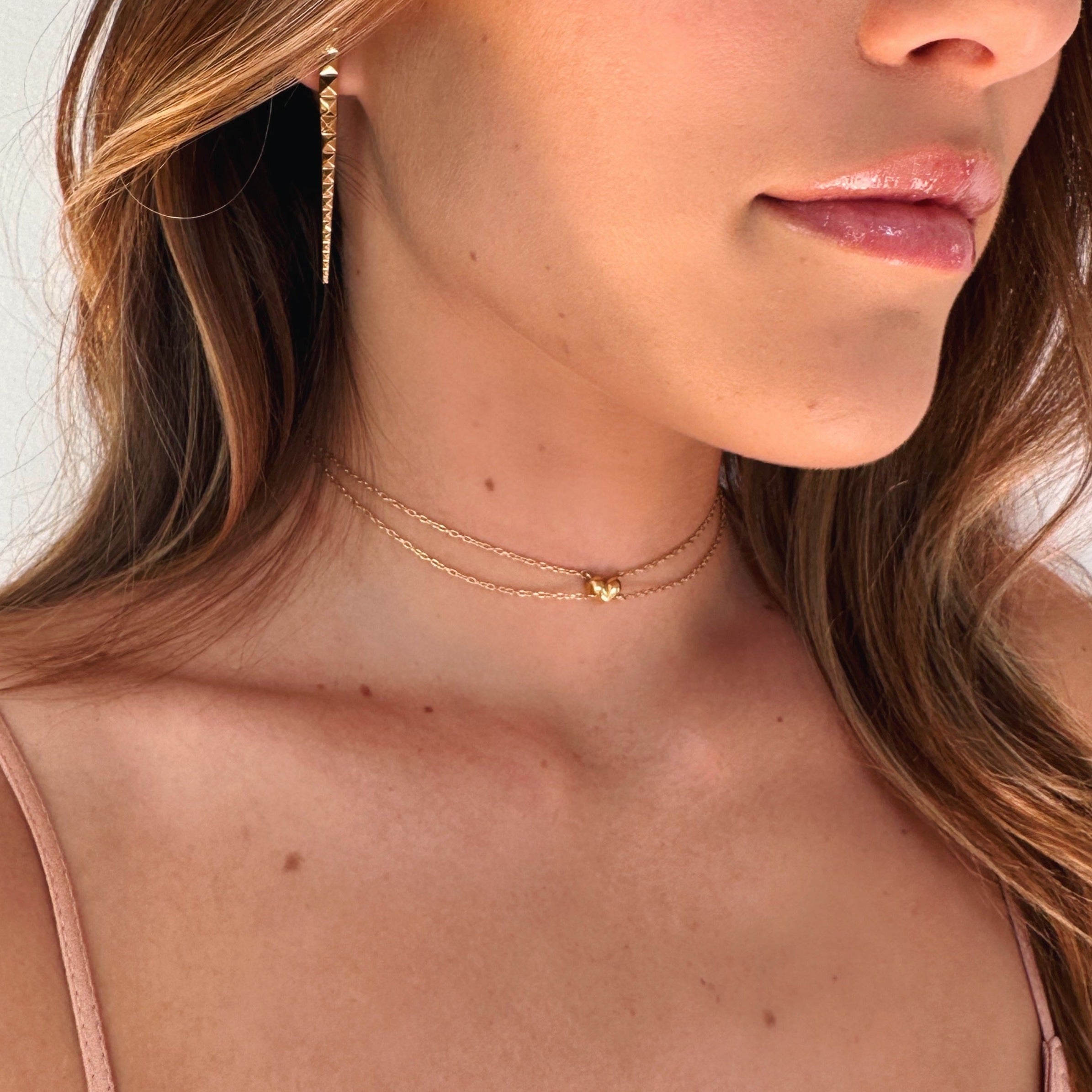 Sweetie Choker Heart Necklace / 14K Yellow Gold / Dolce Amore – Dolce Amore Vault