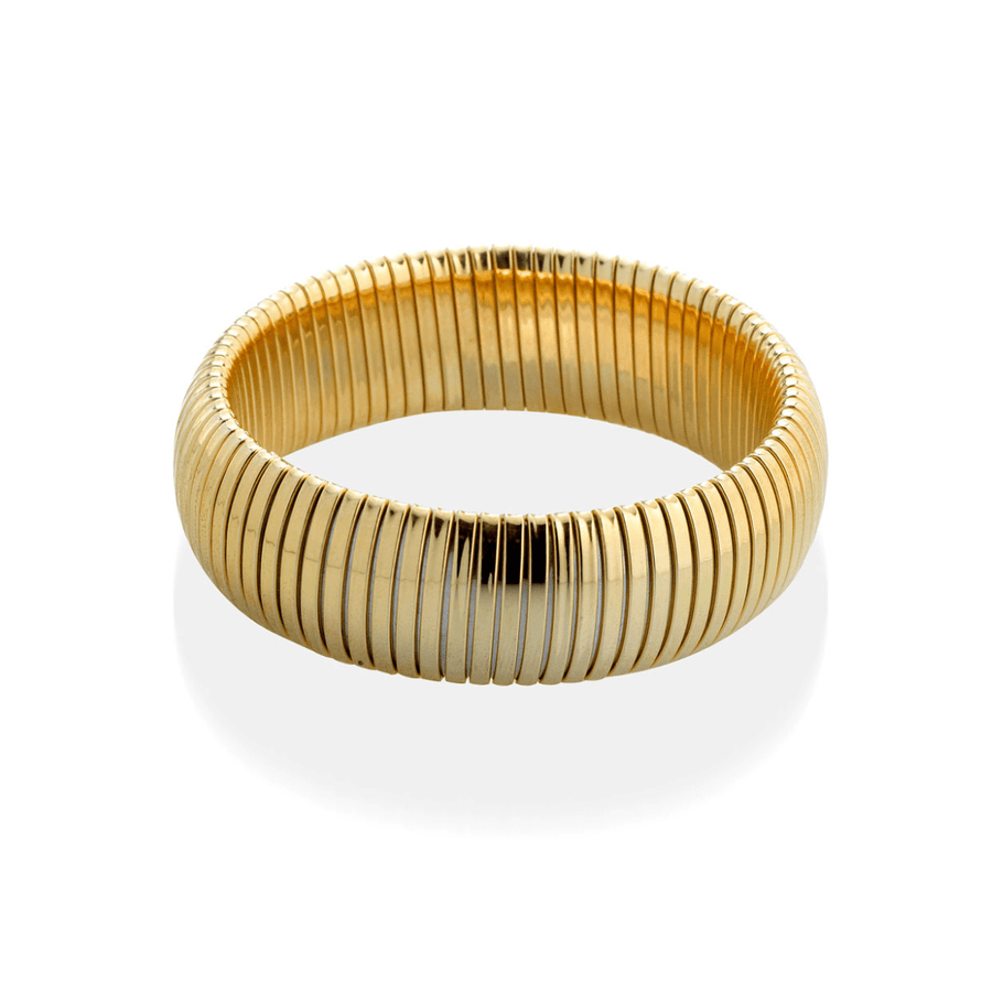 Tubogas Domed Gold Bracelet - Dolce Amore Heirlooms, LLC - Bracelets